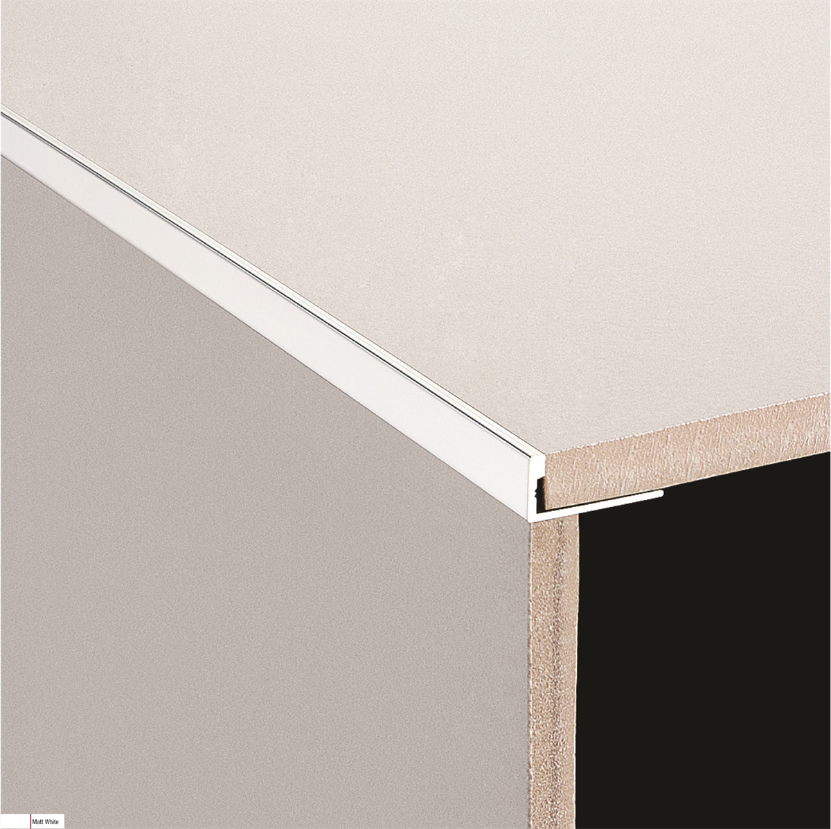 L Angle Aluminium Matt White 12 x 3000mm