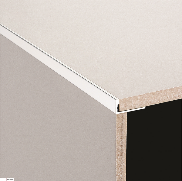 L Angle Aluminium Matt White 15 x 3000mm