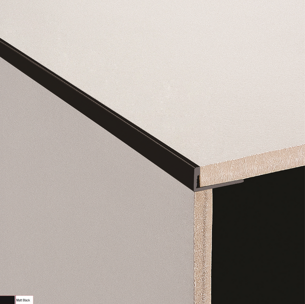 L Angle Aluminium Matt Black 6 x 3000mm