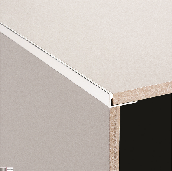 L Angle Aluminium Brush Nickel 4 x 3000mm