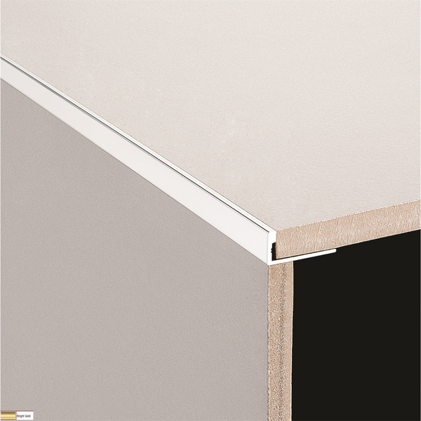 L Angle Aluminium Bright Gold 15 x 3000mm