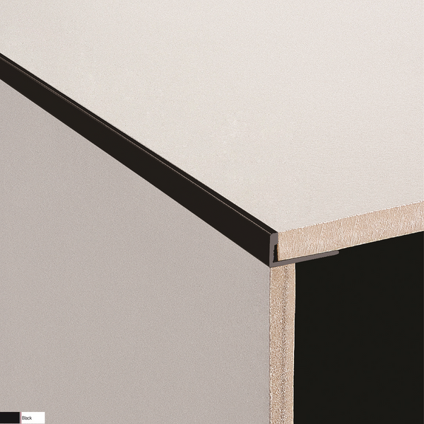 L Angle Aluminium Gloss Black 4 x 3000mm