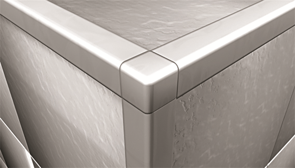 Square Edge Corner Aluminium Matt Silver 6mm pair