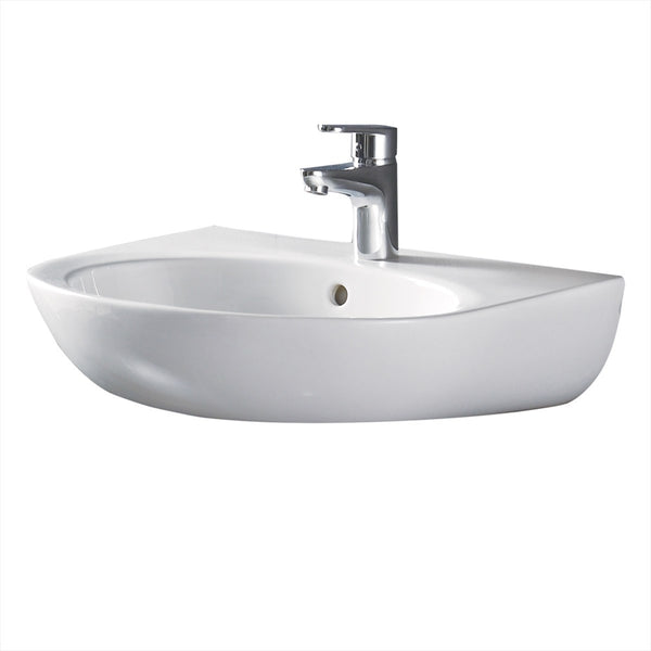 Wall Mounted Basin 1TH Ceramic 560X440 Gloss White