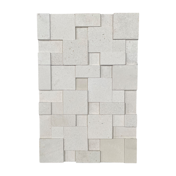 Natural Limestone White Smooth Structured Honed (Pack of 6 )