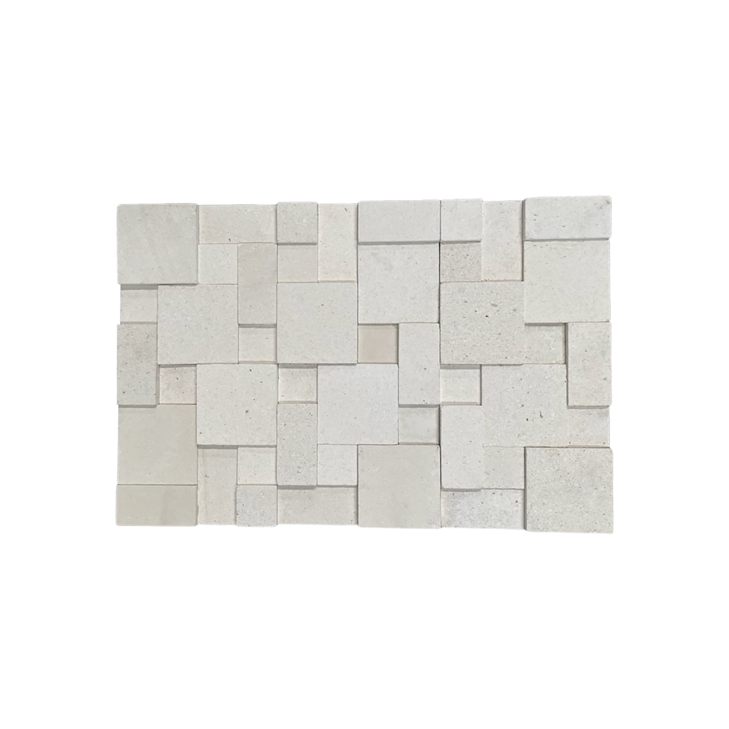Natural Limestone White Smooth Structured Honed (Pack of 6 )
