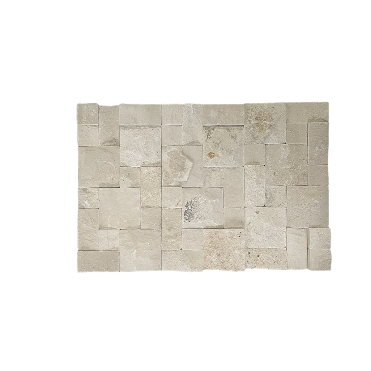 Natural Limestone White Roughcut Structured Matt (Pack of 6)