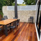 Natural Limestone White Roughcut Structured Matt (Pack of 6) - lifestyle view