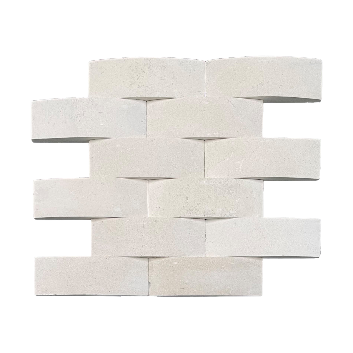 Natural Limestone White Basket Weave Embossed Honed (Pack of 12)