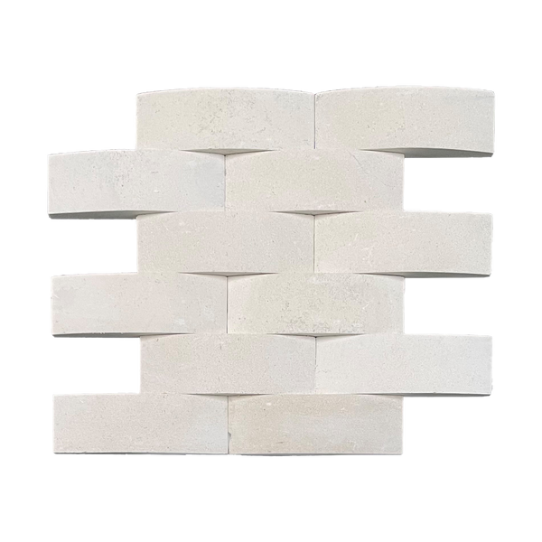 Natural Limestone White Basket Weave Embossed Honed (Pack of 12)