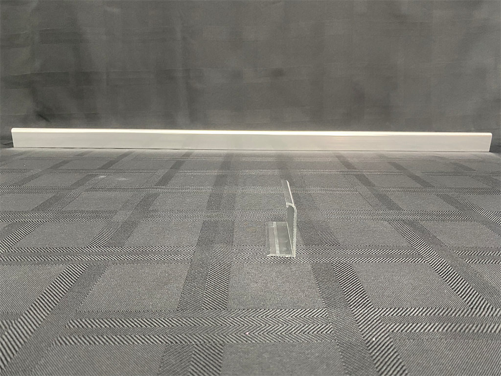Waterstop Aluminium Straight Bright Silver 1000mm