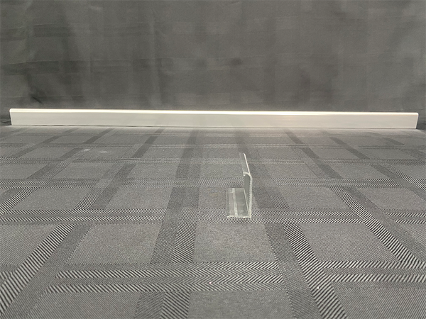 Waterstop Aluminium Straight Bright Silver 1000mm