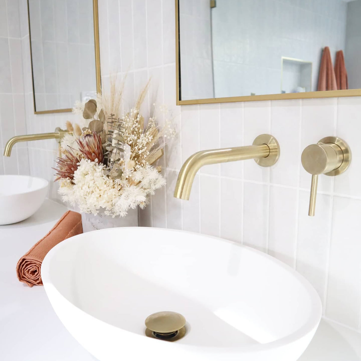 White Structured Satin Tile - lifestyle view
