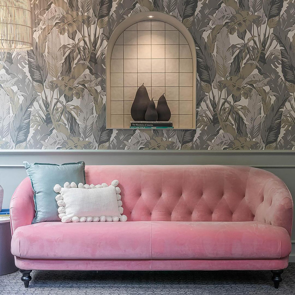 White Structured Satin Tile - lifestyle view