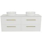 Vanity Wall Hung 1500 Double WG Basins SilkSurface AC Top