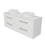 Vanity Wall Hung 1500 Double WG Basins SilkSurface AC Top
