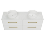 Vanity Wall Hung 1500 Double WG Basins SilkSurface AC Top