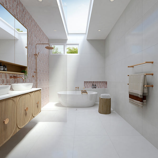 Natural White Silk Tile - lifestyle view