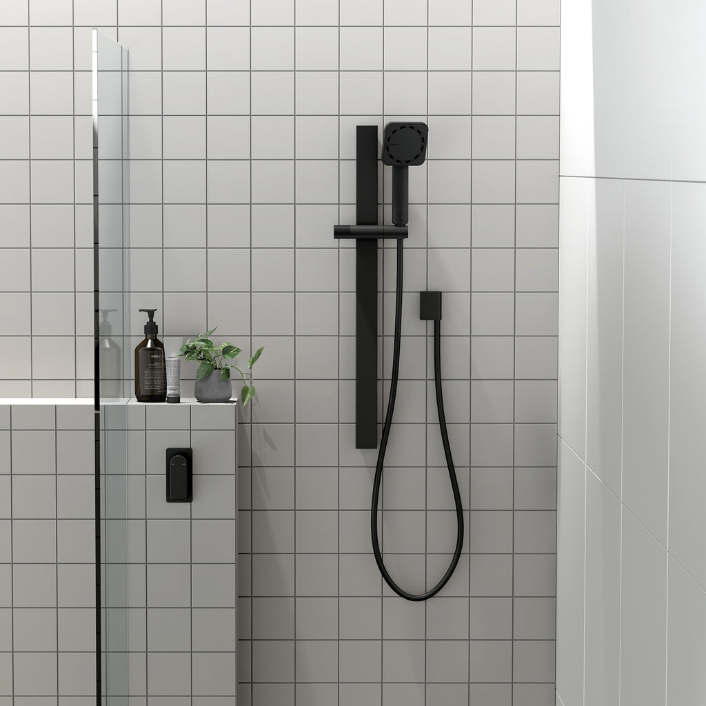 Orli Hydro Sense Rail Shower Matte Black - lifestyle view