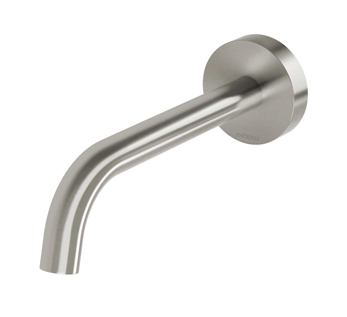 Basin Outlet Curved 180 Brushed Nickel