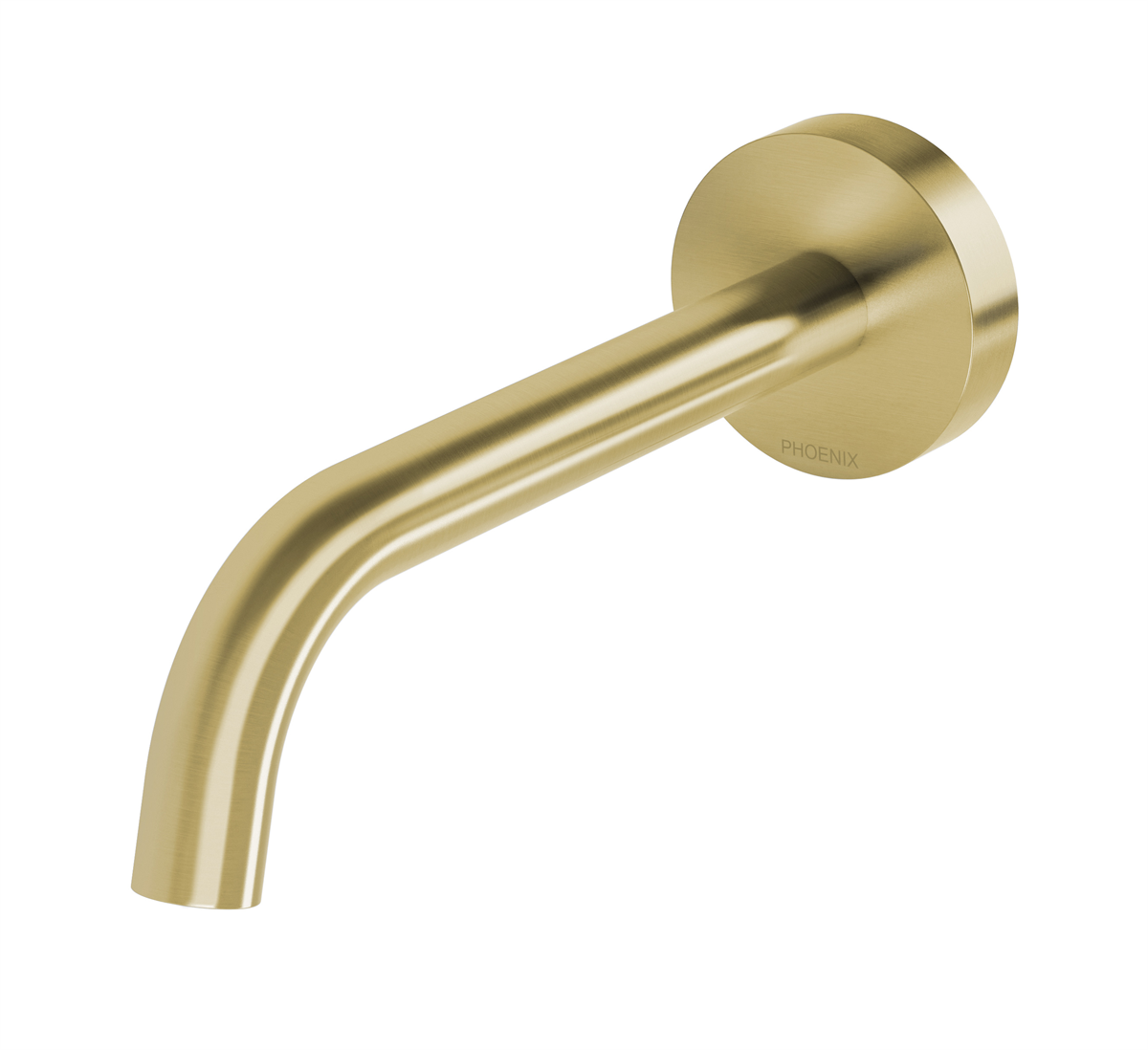 Basin Outlet Curved 180 Brushed Gold