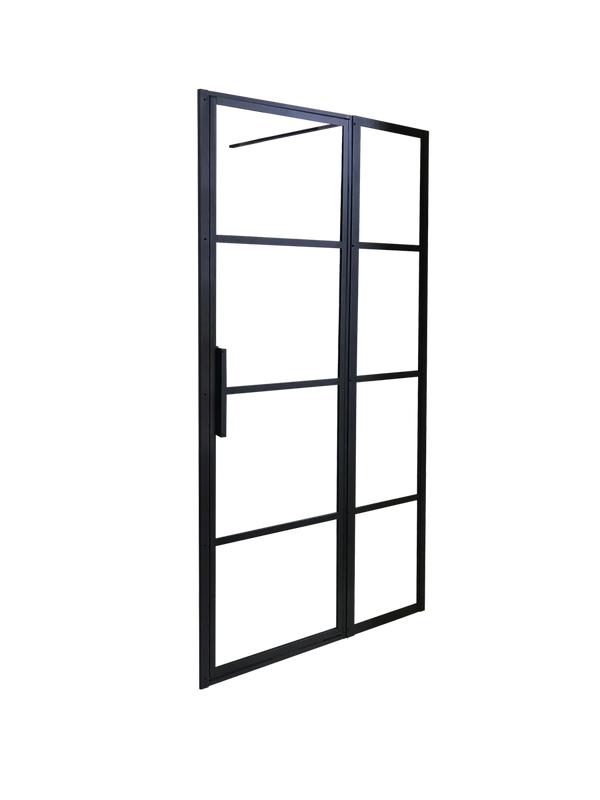 Front Only Shower Screen Framed 1200X2100 Matte Black