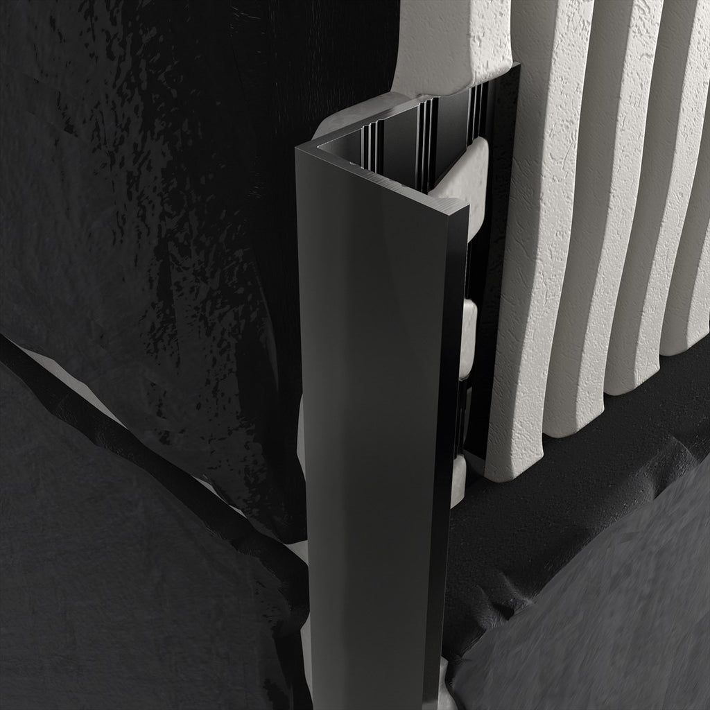 L Aluminium Matt Black 10 x 3000mm