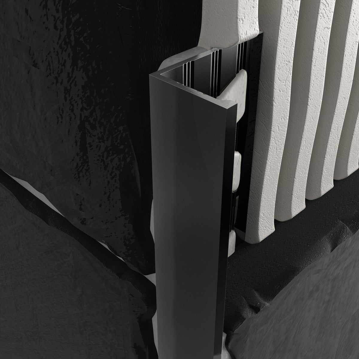 L Aluminium Matt Black 10 x 3000mm