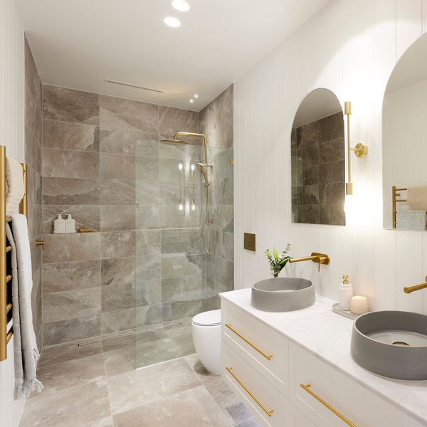 White Gold Matt Tile - lifestyle view