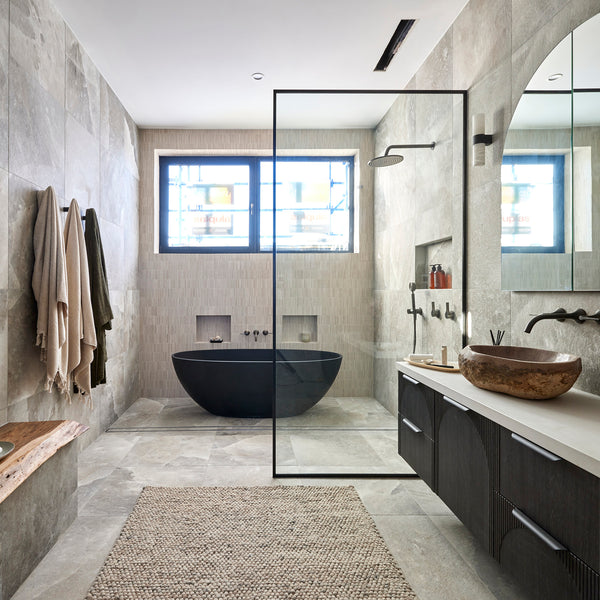 Smoke Matt Tile - lifestyle view
