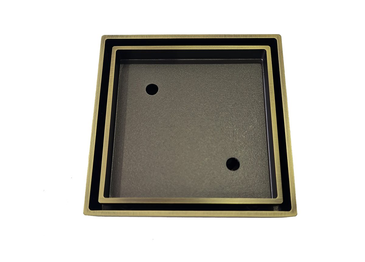 Tile Insert Antique Brass 115x115x75mm
