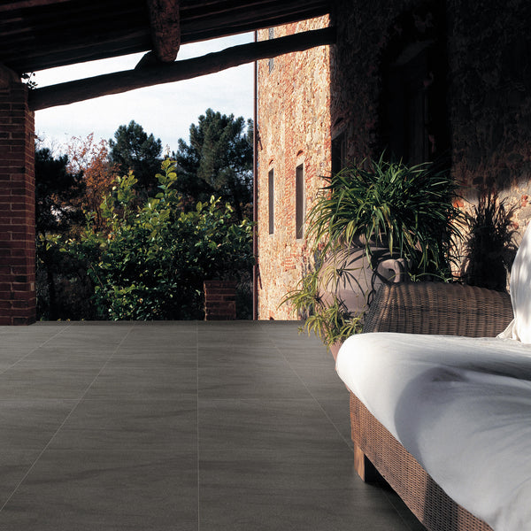 Coal Microtec Textured Tile - lifestyle view