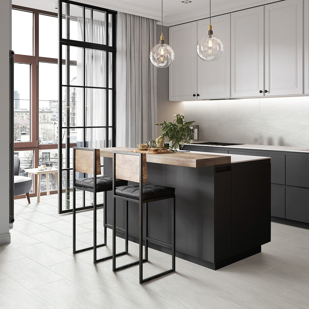 Light Grey Microtec Textured Tile - lifestyle view