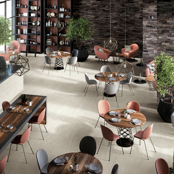 Almond Microtec Textured Tile - lifestyle view