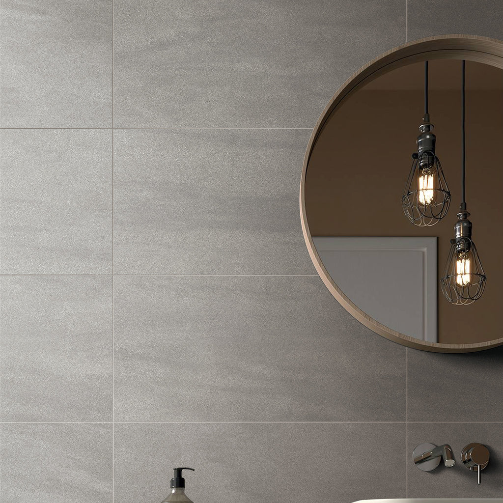 Dark Grey Microtec Textured Tile - lifestyle view