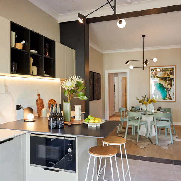 Coal Microtec Textured Tile - lifestyle view