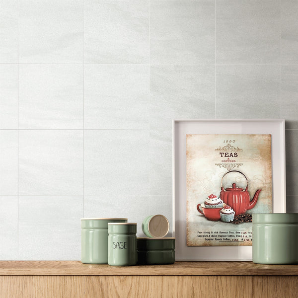 Light Grey Microtec Textured Tile - lifestyle view
