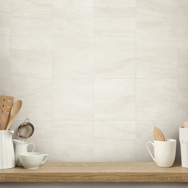 Almond Microtec Textured Tile - lifestyle view