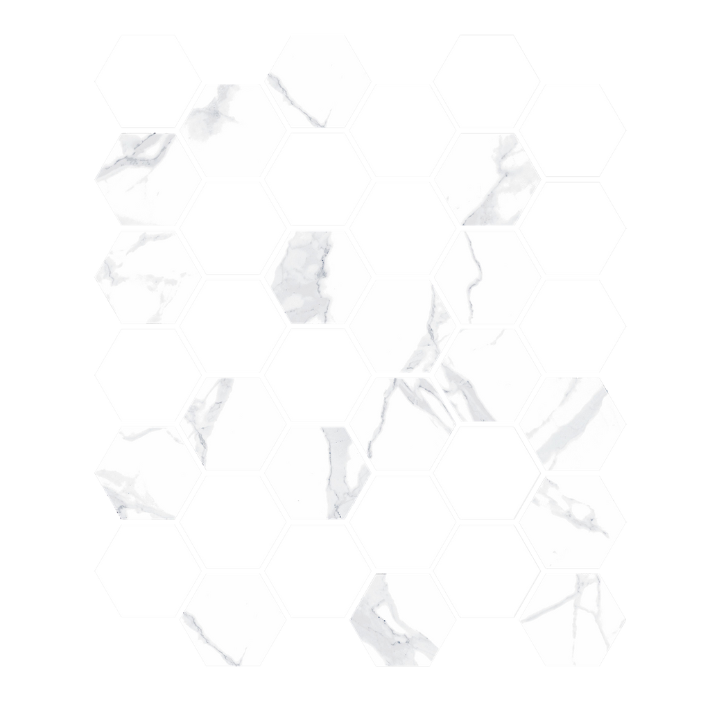 Shape Carrara Hexagon Satin Mosaic