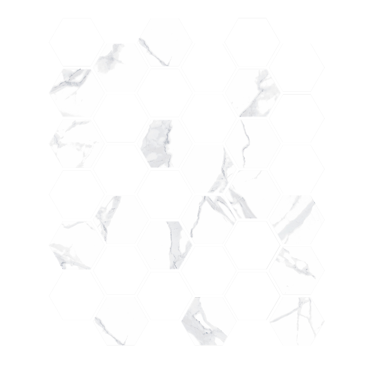 Shape Carrara Hexagon Satin Mosaic