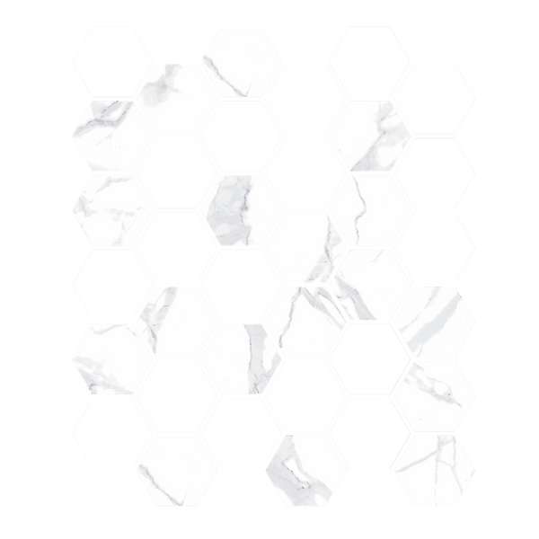 Shape Carrara Hexagon Satin Mosaic