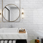 Carrara White Gloss Tile - lifestyle view