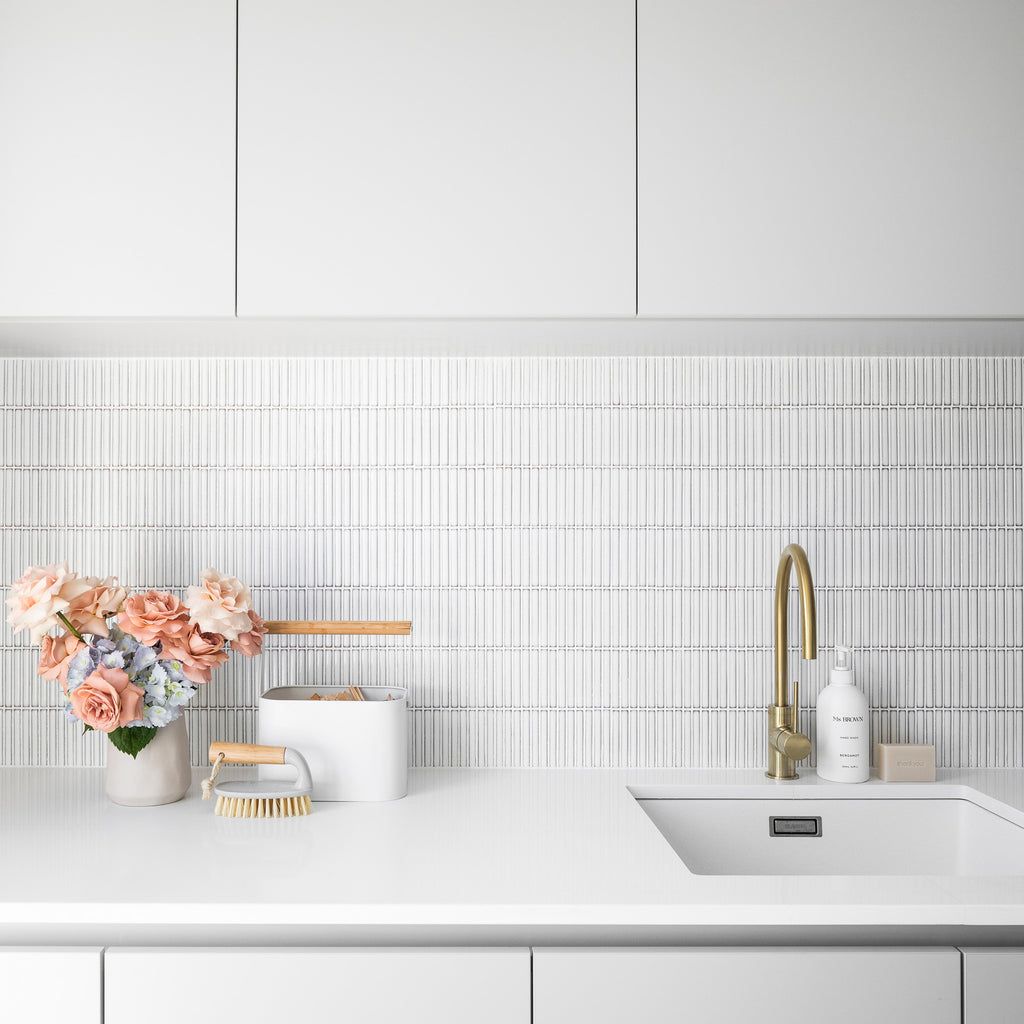 Fingers White Gloss Mosaic - lifestyle view