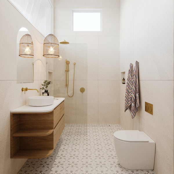 Slate White Textured Tile - lifestyle view