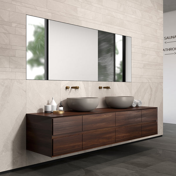 Slate Black Textured Tile - lifestyle view
