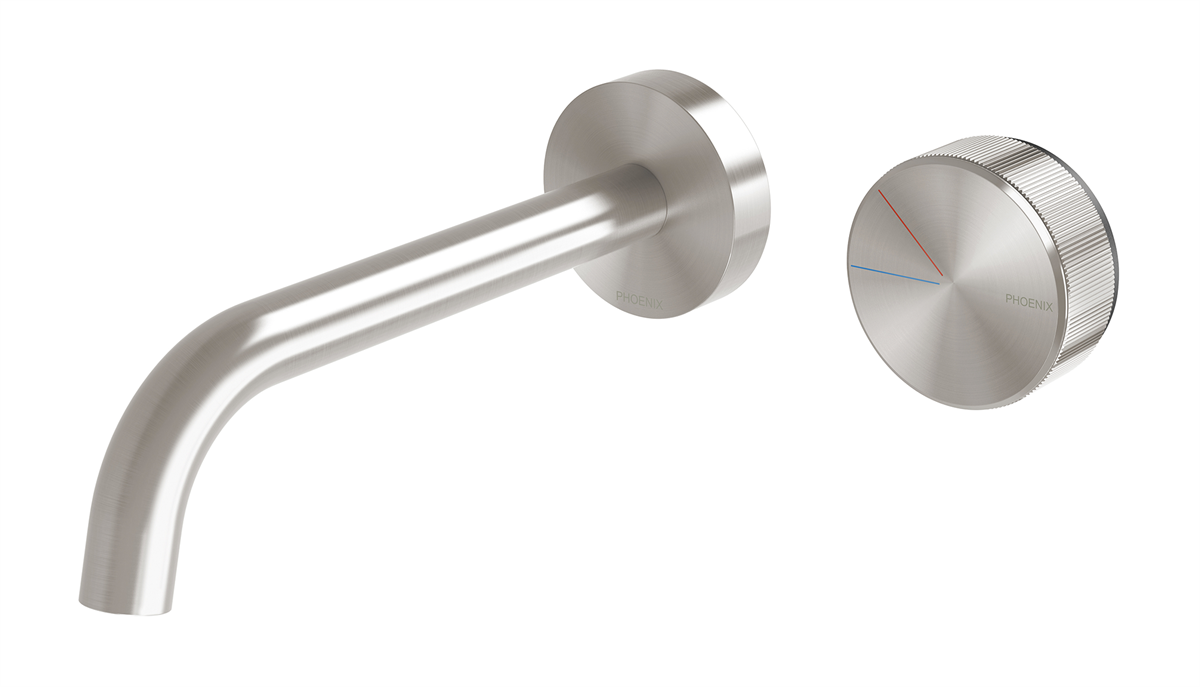Wall Basin Set Curved 180 Brushed Nickel