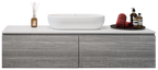 Vanity 1500 Wall Hung Centre White Gloss Basin Laminate AC Top