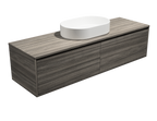 Vanity 1500 Wall Hung Centre White Gloss Basin Laminate AC Top
