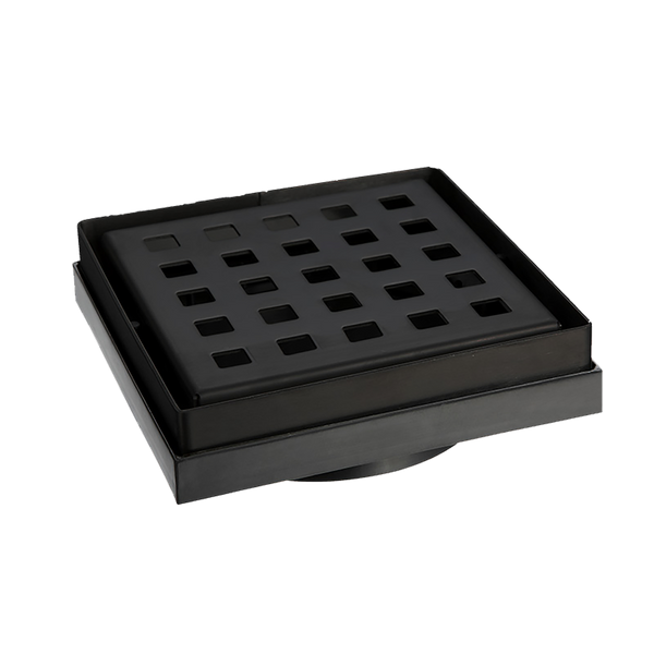 SS Sq Grate 130x130x80mm PVC Base MB