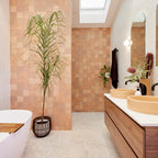 Chalk Structured Matt Tile - lifestyle view